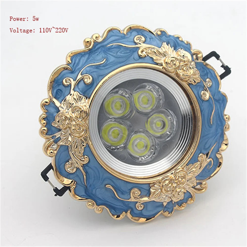Art Deco Resin Aluminum LED Recessed Downlight 3W 5W 7W Downlight or Spotlight AC 110-220V Warm White Cool White Dining Room Hallway 6 to 9cm Cutout