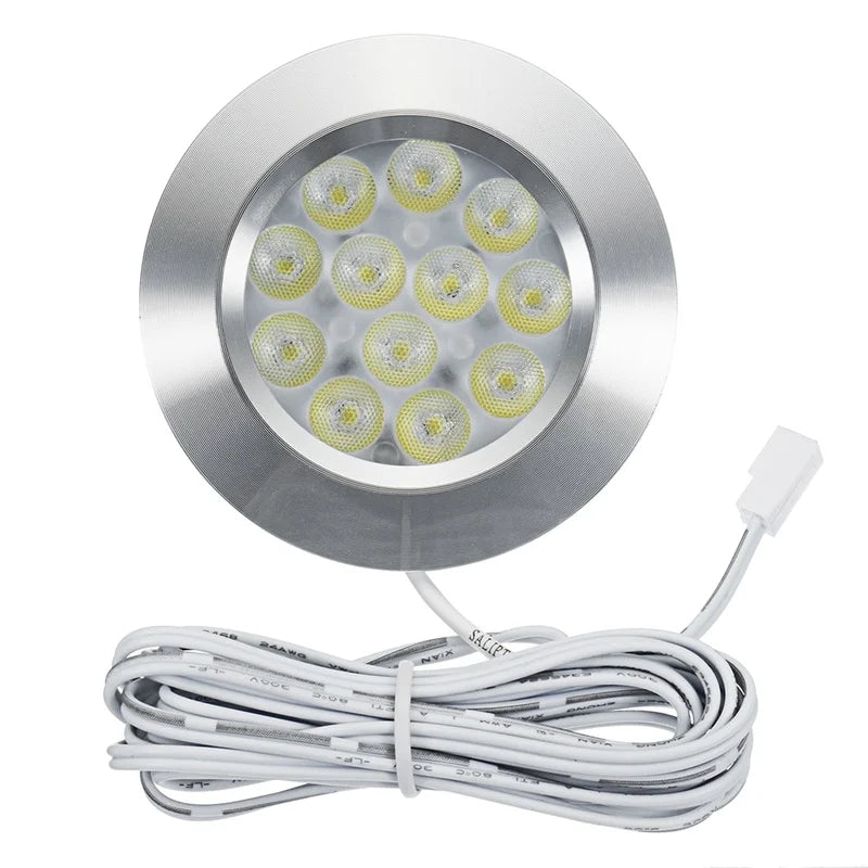 3W DC 12V LED Interior Spot Light 240lm IP44 30° Touch Dimmable 200cm Warm Cool White