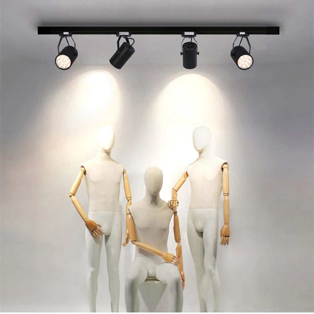 LED Track Light 6W 12W Aviation Aluminum Cree Chips 24° CRI 80+ 100-110lm/W AC 85-265V