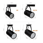 LED Track Light 6W 12W Aviation Aluminum Cree Chips 24° CRI 80+ 100-110lm/W AC 85-265V