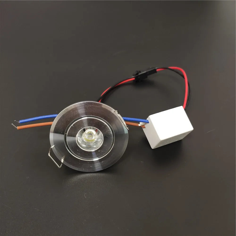 Dimmable Mini LED Recessed Downlight 1W 3W Aluminum IP52 CRI 80 100 Degree AC 85-265V 52mm Touch Switch Foyer Ceiling Spot