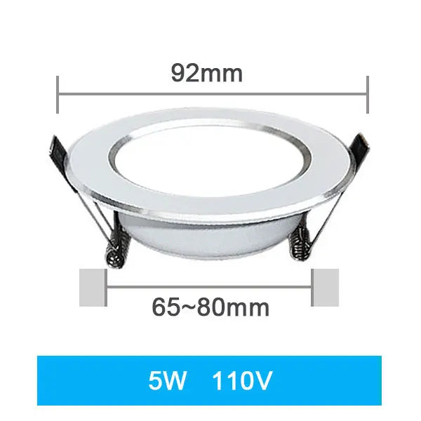 Recessed LED Ceiling Downlight 3W 5W 7W 9W 12W 15W 18W Round Epistar 110V 220V