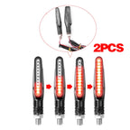 Motorcycle LED Turn Signal 335 SMD Flowing Water Effect Built-In Relay DC 12V M10 2-Pack