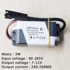 Constant Current LED Driver 240-300mA 3W-50W SM Plug AC 90-265V Short Circuit Protection