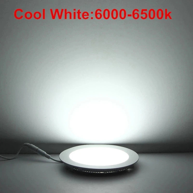 Dimmable Ultra-Thin LED Panel Downlight 3W 4W 6W 9W 12W 15W 25W 120° PF97% AC 85-265V