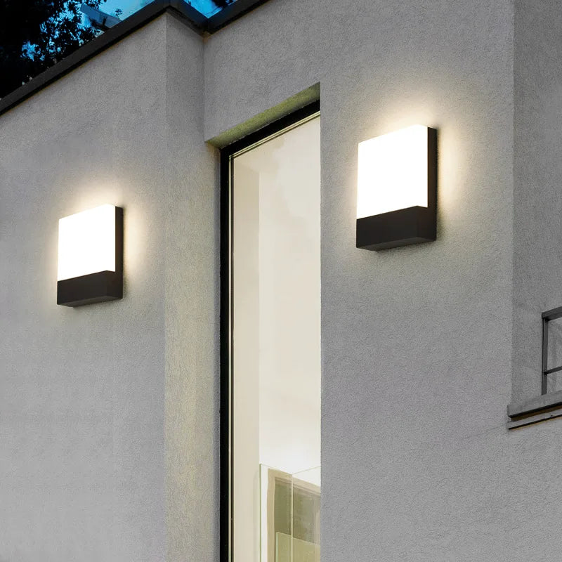 IP65 LED Outdoor Wall Lamp 18W Aluminum Baked Finish Motion Sensor CRI 85 120 to 130 lm/W AC 85-265V Warm White Cool White Balcony Garden