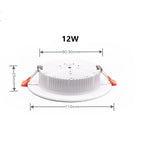 LED Recessed Ceiling Downlight 5W 9W 12W 15W 18W 24W 30W 36W 100lm/W AC110-240V