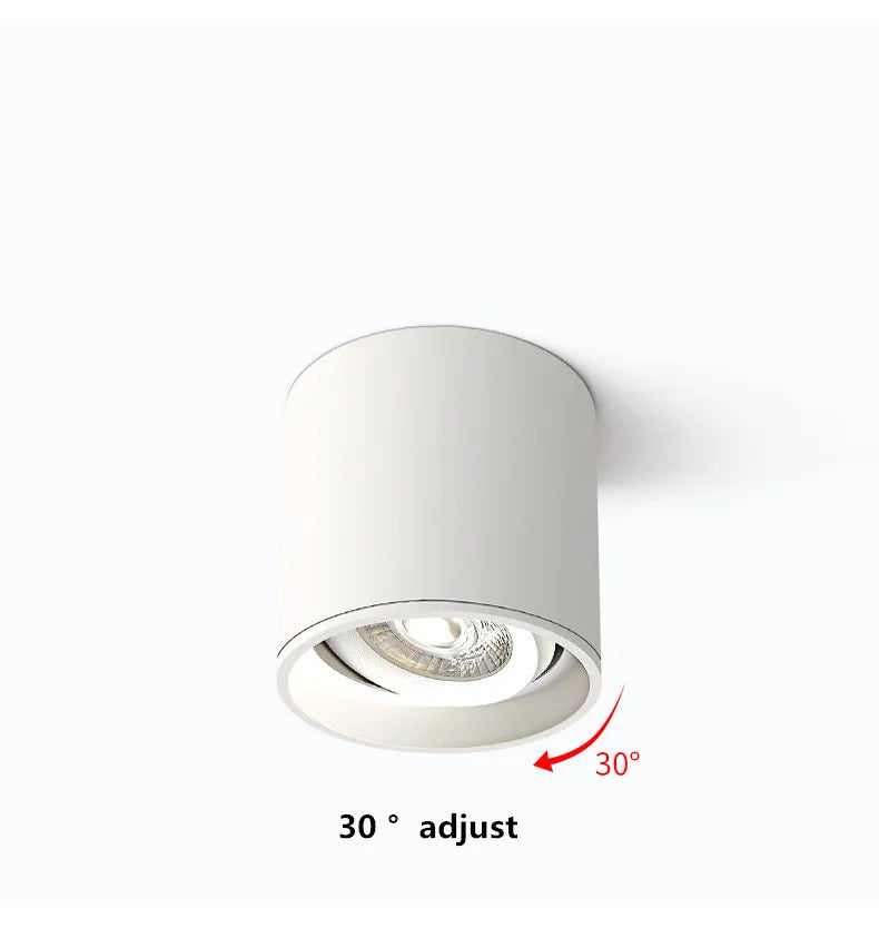 Dimmable LED Surface Mounted Downlight 6W 10W 12W 15W 18W 22W Die Cast Aluminum SMD 5730 CRI 85 60 Degree Knob Switch AC 85-265V