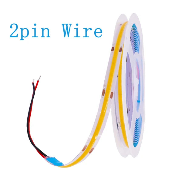 USB DC 5V COB LED Strip Light 320 LED/m 8mm PCB CRI 90 IP33 0.5m to 5m Warm White Natural White Cool White Red Green Blue Yellow Flexible Tape