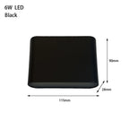IP65 LED Outdoor Wall Lamp 6W 12W Baked Aluminum Warm White Cool White AC 85-265V Black White Grey Balcony Garden Exterior Sconce