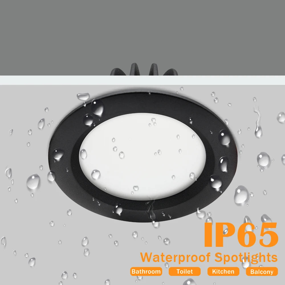 Modern IP65 Waterproof LED Ceiling Spotlight Fixture