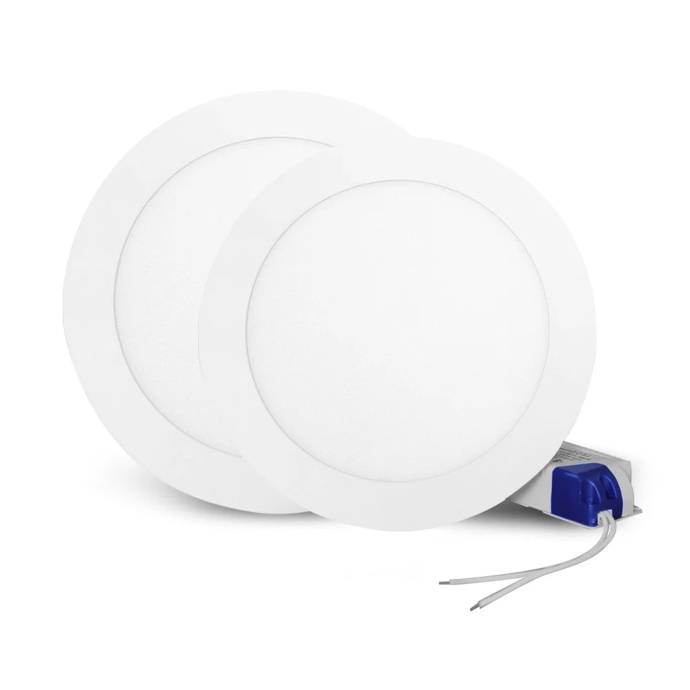 Ultra-Thin Round LED Panel Downlight 3W 6W 9W 12W 15W 18W 24W SMD2835 180° AC 90-265V