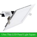 Ultra-Thin 20mm LED Panel Downlight 3W-24W SMD2835 120° Round Square AC 85-265V Driver