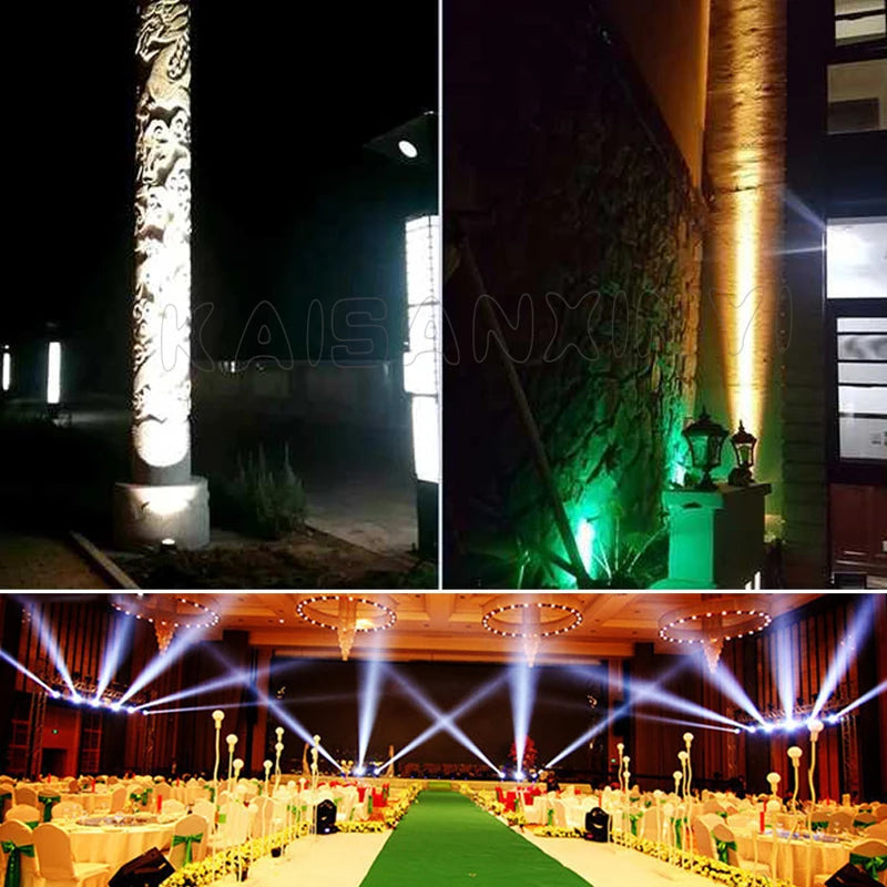 LED Lawn Flood Light 3W 10W IP65 Narrow Beam Brushed Nickel Aluminum AC 85-265V Outdoor