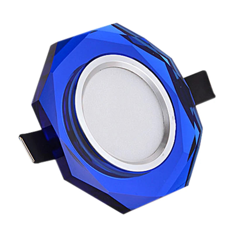 European Crystal LED Ceiling Light 3W 5W Stainless Steel K9 Crystal AC 90-260V Warm White Cool White D90 x H33mm Embedded Aisle Corridor Porch Hall