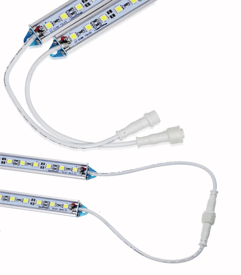 IP68 LED Rigid Bar Light 8W DC 12V 50cm SMD 5050 36 LED Aluminum Acrylic Dimmable Cool White Warm White RGB Kitchen Pool Boat Caravan
