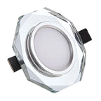 European Crystal LED Ceiling Light 3W 5W Stainless Steel K9 Crystal AC 90-260V Warm White Cool White D90 x H33mm Embedded Aisle Corridor Porch Hall