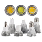 Dimmable COB LED Spotlight Bulb GU10 E27 E14 MR16 6W 9W 12W 60-Degree CRI 80+ 85-265V