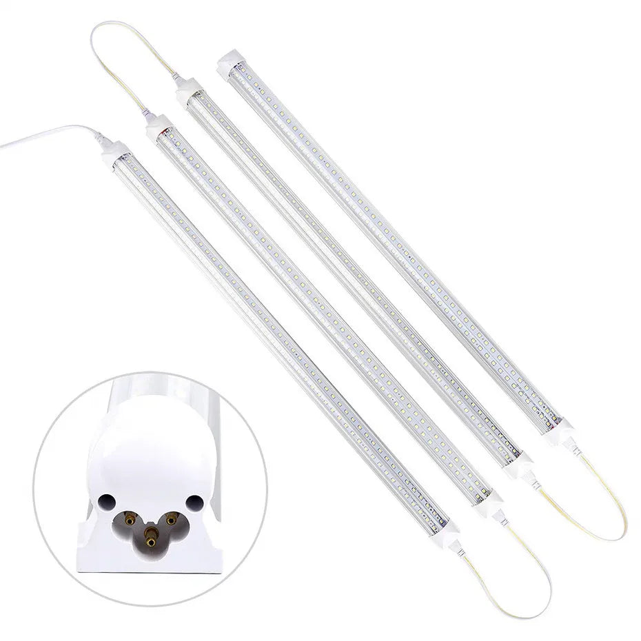 20W T8 V-Shape Integrated LED Tube 2ft 570mm 2000lm SMD2835 270° Milky Clear AC 85-265V
