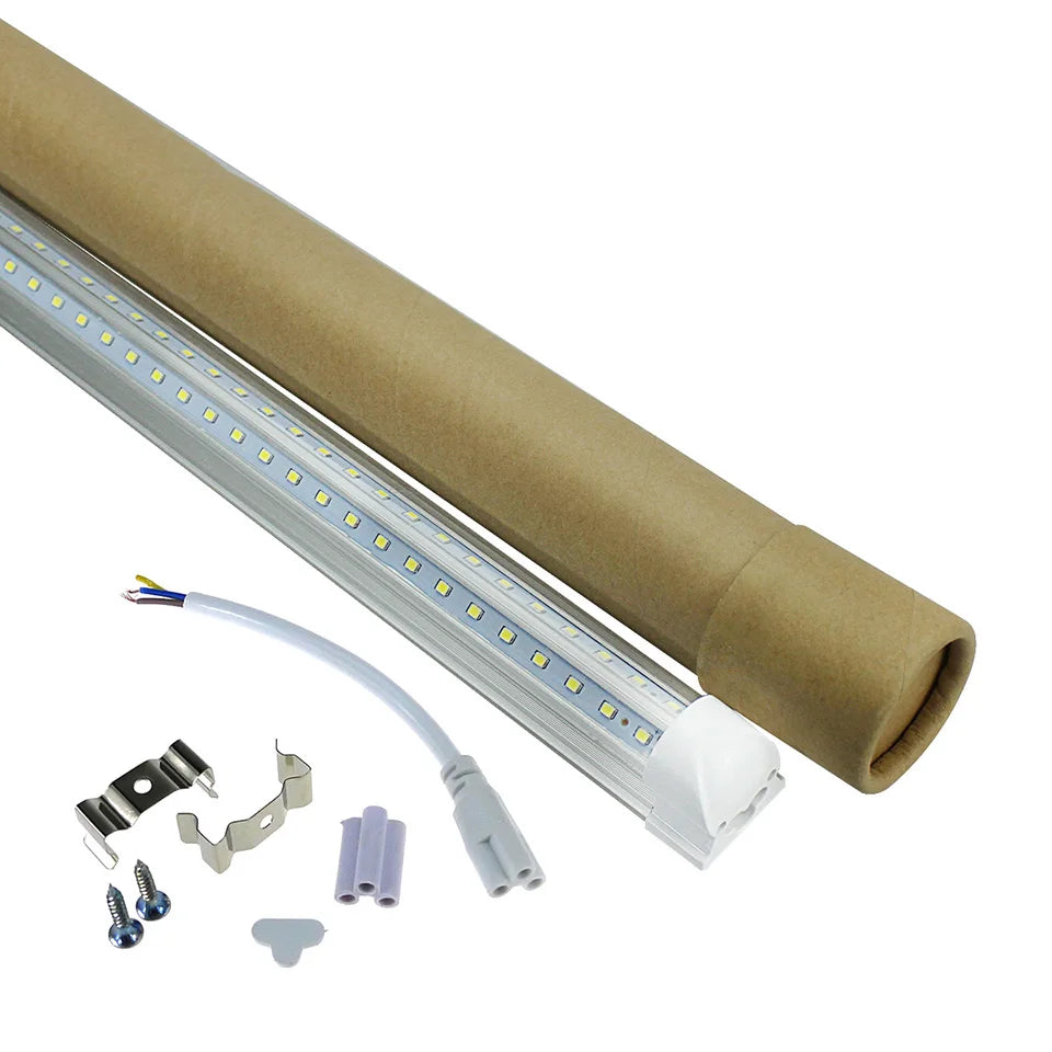 T8 Integrated LED Tube 20W 57cm 2000lm 270-Degree V-Shape Epistar Clear Milky 85-265V