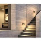 3W 5W IP65 LED Recessed Stair Step Wall Light Dimmable AC 85-265V DC 12V Black White 58-86mm