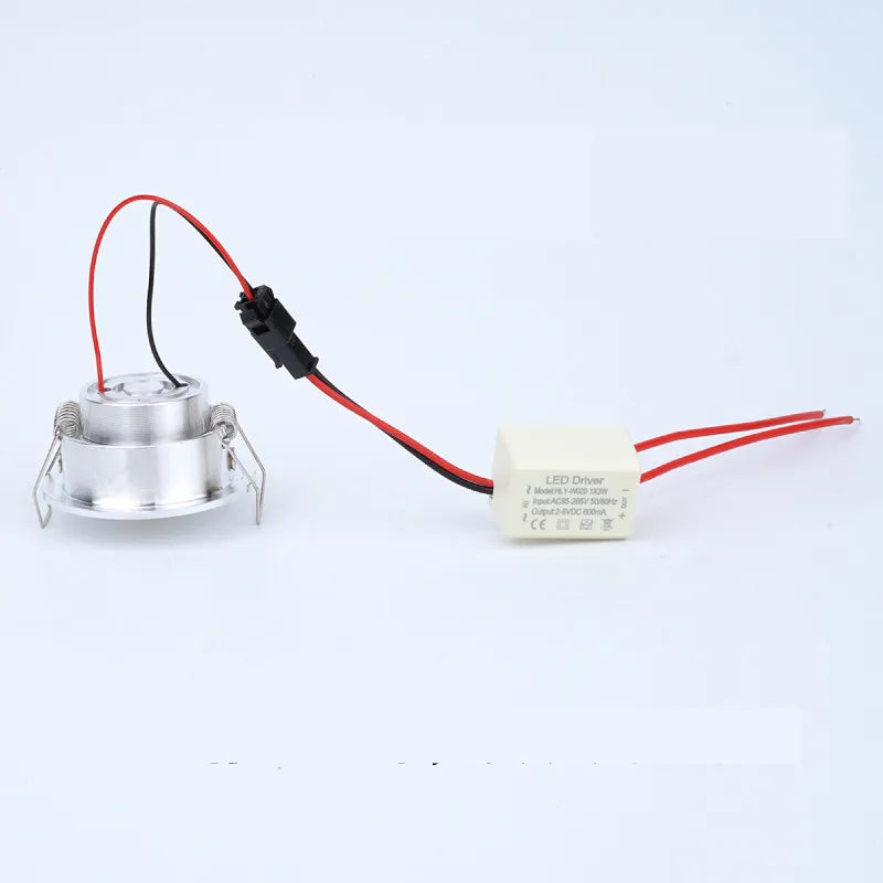 Mini 5W LED Spotlight Epistar 45-Degree 40mm Cutout 90-100lm/W Silver Gold Black 90-260V