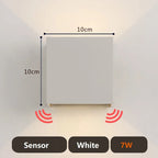Square IP65 LED Outdoor Wall Light 7W 12W 20W COB PIR Optional 120° AC 85-265V 50,000hr