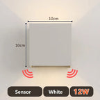 Square IP65 LED Outdoor Wall Light 7W 12W 20W COB PIR Optional 120° AC 85-265V 50,000hr