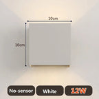 Square IP65 LED Outdoor Wall Light 7W 12W 20W COB PIR Optional 120° AC 85-265V 50,000hr