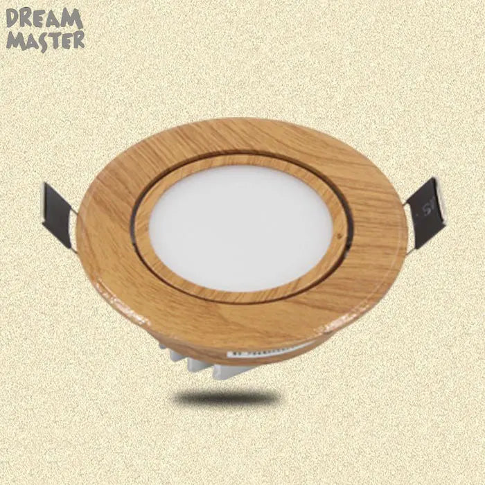 Wood LED Recessed Ceiling Light 5W AC 100-240V Warm Cool White CCC CE RoHS 1/6/10 Pack