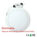 Dimmable Ultra-Thin 12mm LED Panel Downlight 3W 4W 6W 9W 12W 15W 25W 120° PF97% AC 85-265V