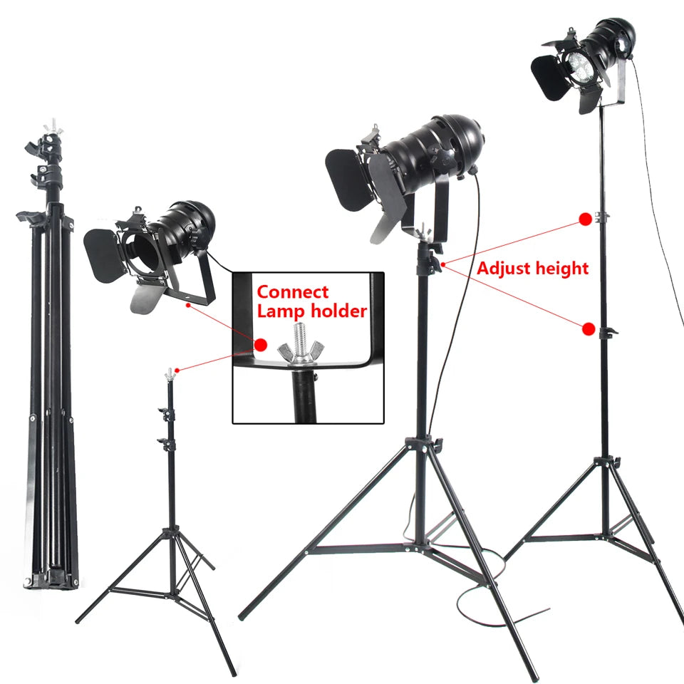 Industrial Retro Tripod Floor Lamp E27 Metal Iron Black Vintage Knob Switch AC 90-260V