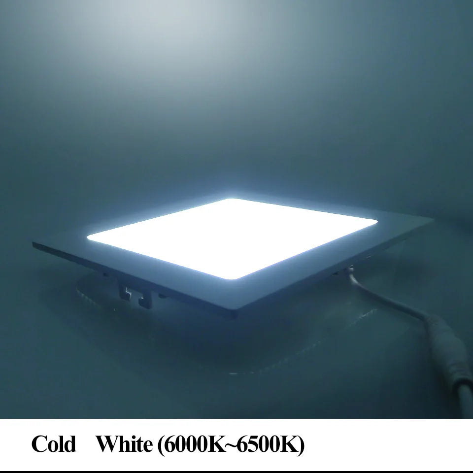 Ultra-Thin 20mm LED Panel Downlight 3W-24W SMD2835 120° Round Square AC 85-265V Driver