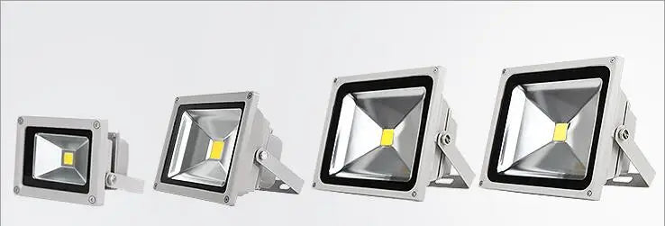 IP65 LED Flood Light 20W 30W 50W 100W DC 12V to 85V Low Voltage Polished Aluminum Waterproof Outdoor Garden Park Square Spotlight