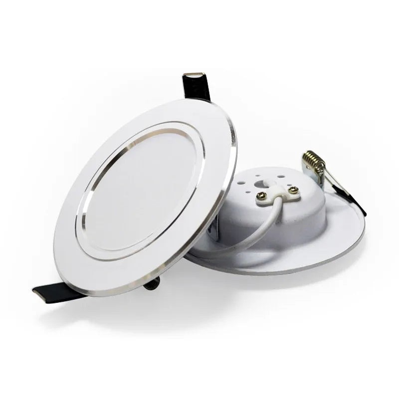 4-Pack LED Recessed Downlight 5W-18W CRI 85+ 120° IP44 AC 85-240V Warm Cool White Silver