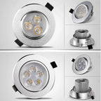 Dimmable Epistar LED Recessed Downlight 6W-45W 45° AC 85-265V Silver White Gold Black