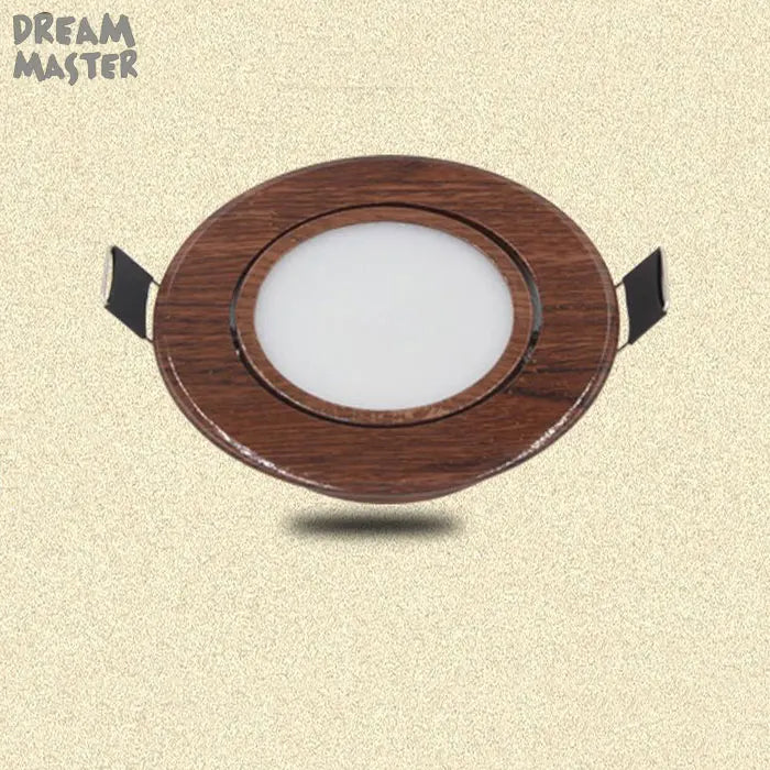 Wood LED Recessed Ceiling Light 5W AC 100-240V Warm Cool White CCC CE RoHS 1/6/10 Pack