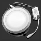 LED Panel Downlight 6W-24W Round Square Glass PF97% 120° AC 85-265V Warm Natural Cool White