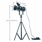 Industrial Retro Tripod Floor Lamp E27 Metal Iron Black Vintage Knob Switch AC 90-260V
