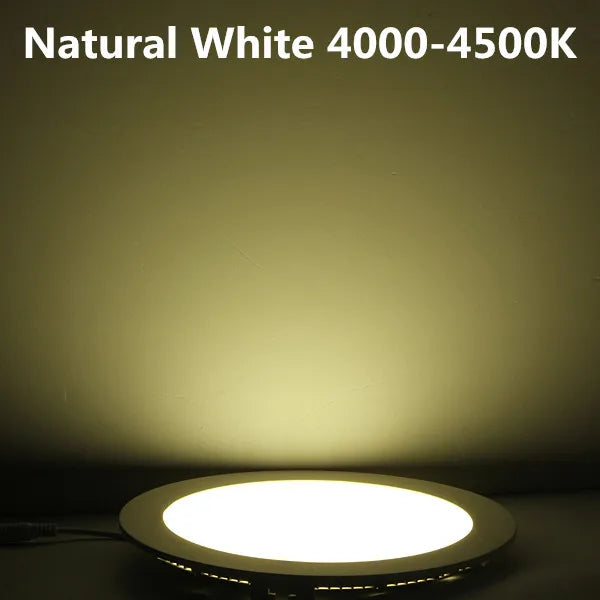 Dimmable Ultra-Thin 12mm LED Panel Downlight 3W 4W 6W 9W 12W 15W 25W 120° PF97% AC 85-265V