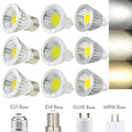 Dimmable Epistar COB LED Spotlight 6W 9W 12W GU10 E27 E14 MR16 CRI 80+ 60° AC 85-265V