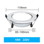Recessed LED Ceiling Downlight 3W 5W 7W 9W 12W 15W 18W Round Epistar 110V 220V