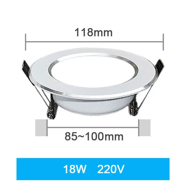 Recessed LED Ceiling Downlight 3W 5W 7W 9W 12W 15W 18W Round Epistar 110V 220V