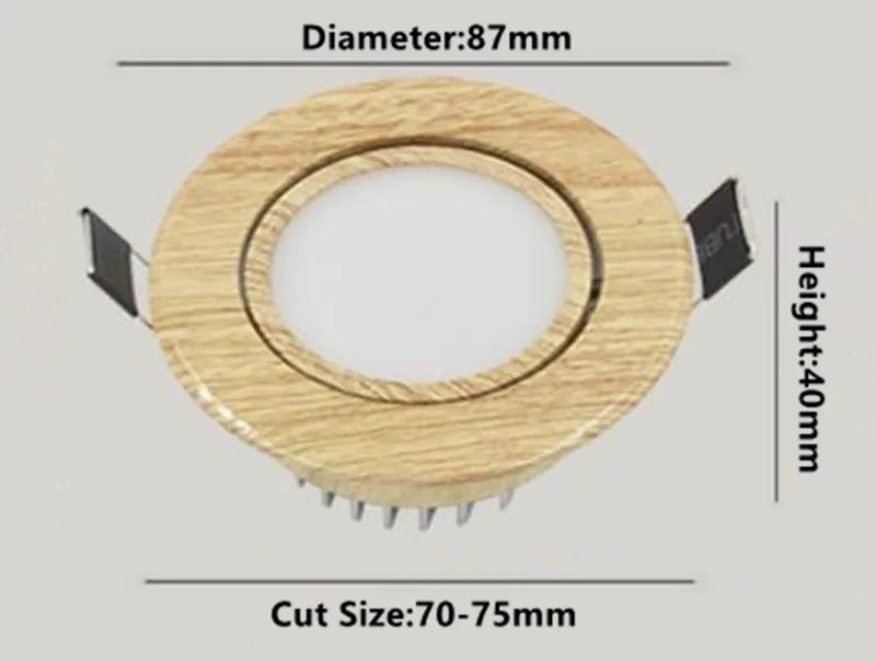 Dimmable COB LED Recessed Downlight 3W 5W 7W 9W Epistar 110-120lm/W D87mm 70-75mm Cutout