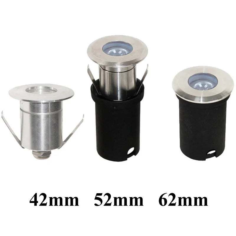IP67 Waterproof LED Underground Ground Spotlight 1W 3W AC 85-265V DC 12V Garden Step