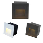 3W 5W IP65 LED Recessed Stair Step Wall Light Dimmable AC 85-265V DC 12V Black White 58-86mm