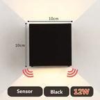Square IP65 LED Outdoor Wall Light 7W 12W 20W COB PIR Optional 120° AC 85-265V 50,000hr