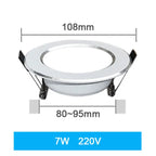 Recessed LED Ceiling Downlight 3W 5W 7W 9W 12W 15W 18W Round Epistar 110V 220V