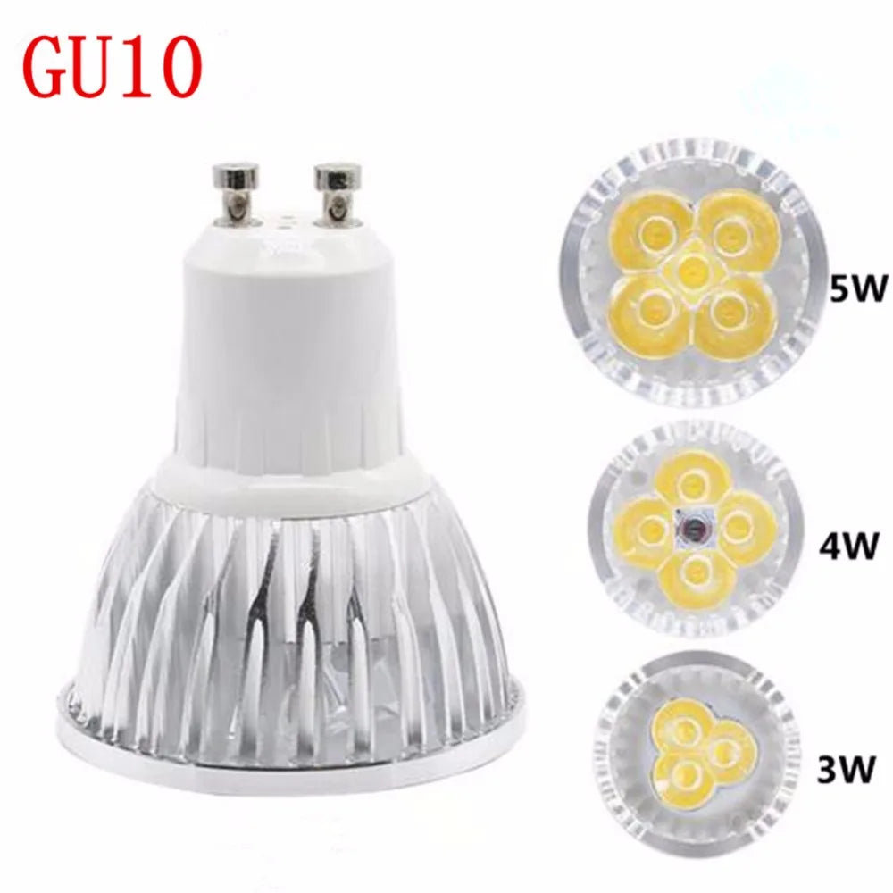 GU10 LED Spotlight Bulb 3W 4W 5W Epistar 120 Degree 50000 Hours AC 85-265V Warm White Cool White Aluminum U-Shaped Dimmable 10 Pack