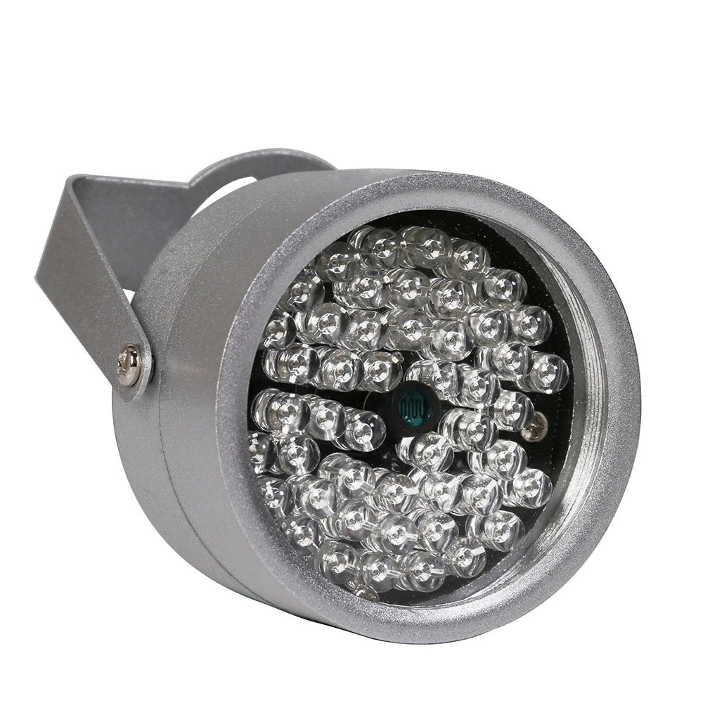 48-LED 850nm IR Infrared Illuminator CCTV Night Vision 20m Auto Sensor DC 12V Aluminum